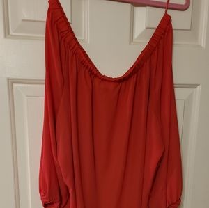 Pink off shoulder blouse